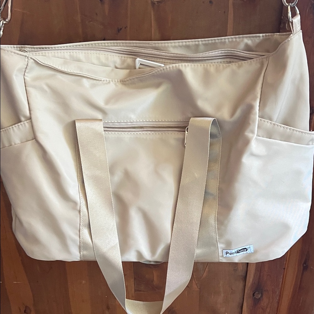 Puma Beige/ Cream Everyday Tote with Dual Carry Straps